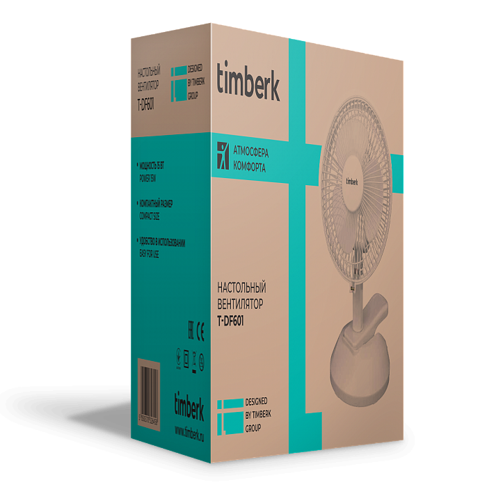 Вентилятор электрический настольный Timberk T-DF601 - 5