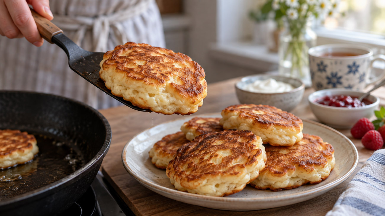 Оладьи: рецепт вкусного завтрака, перекуса или полдника - 1 Оладьи: рецепт вкусного завтрака, перекуса или полдника - 1