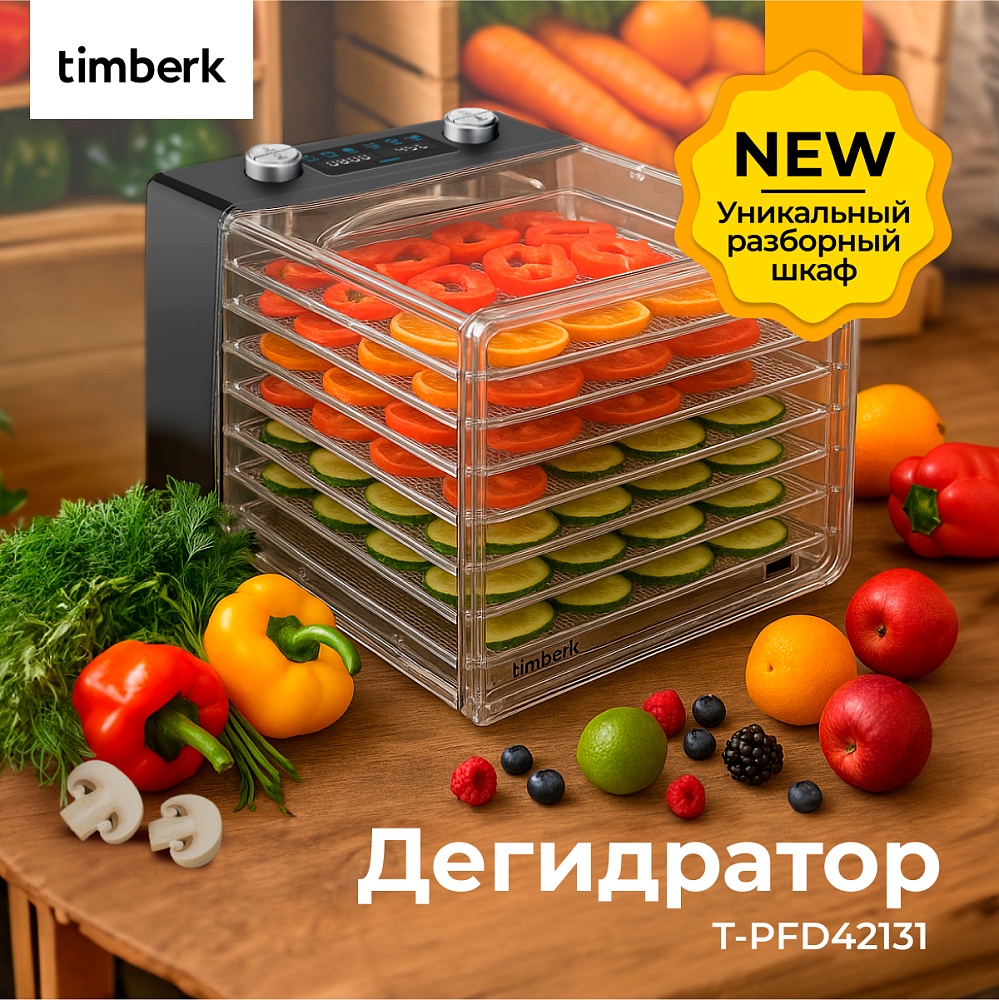 Сушилка для овощей и фруктов Timberk T-PFD42131 - 8