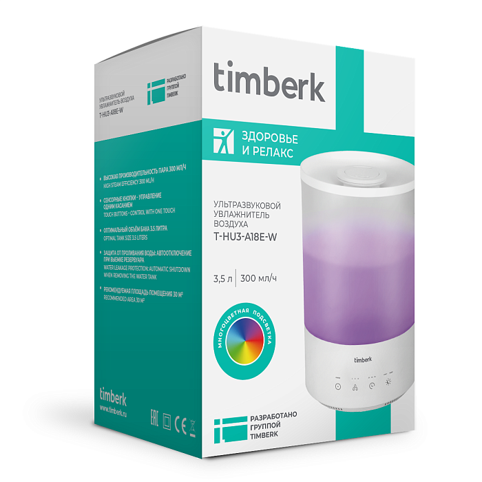 Увлажнитель воздуха Timberk T-HU3-A18E-W - 2