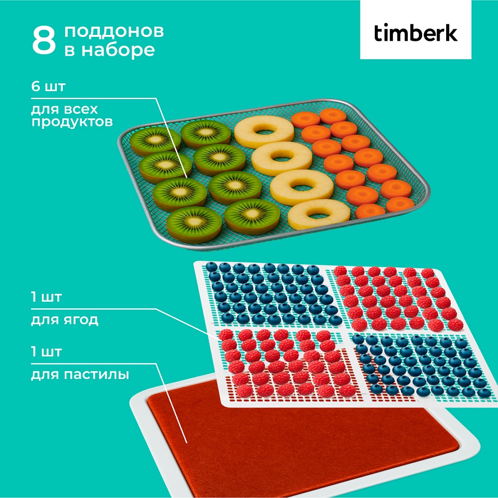 Сушилка для овощей и фруктов Timberk T-PFD42131 - 17