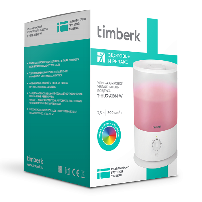 Увлажнитель воздуха Timberk T-HU3-A18M-W - 2