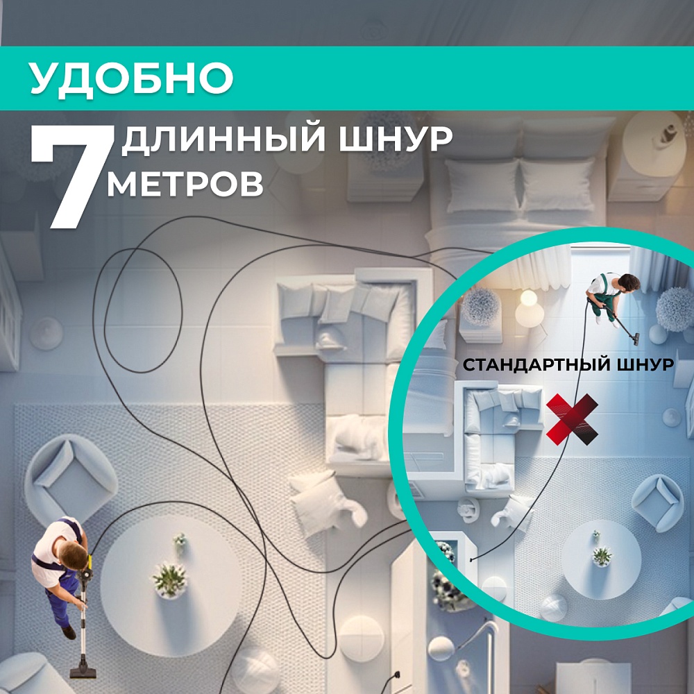Вертикальный пылесос Timberk T-VCH-52 - 24