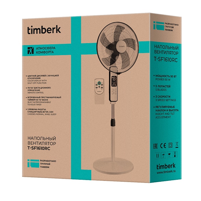 Вентилятор напольный Timberk T-SF1610RC - 2