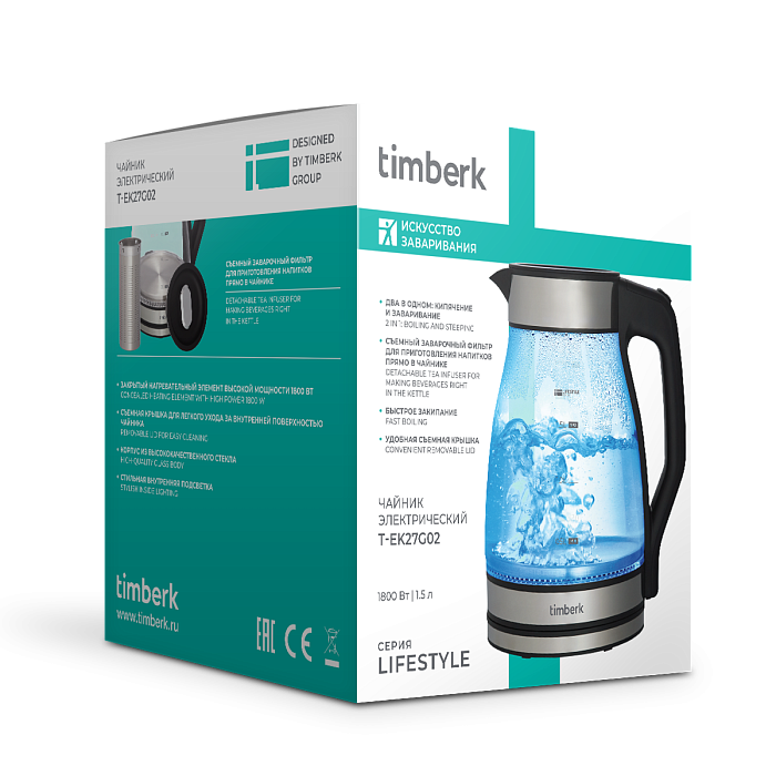 Чайник электрический Timberk T-EK27G02 - 22