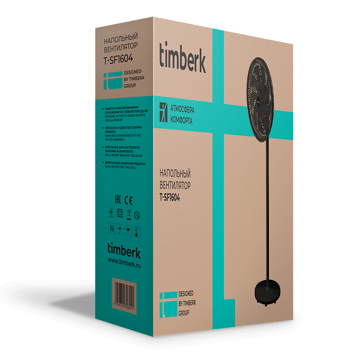 Вентилятор электрический напольный, настольный, настенный Timberk T-SF1604 - 11 Вентилятор электрический напольный, настольный, настенный Timberk T-SF1604 - 11